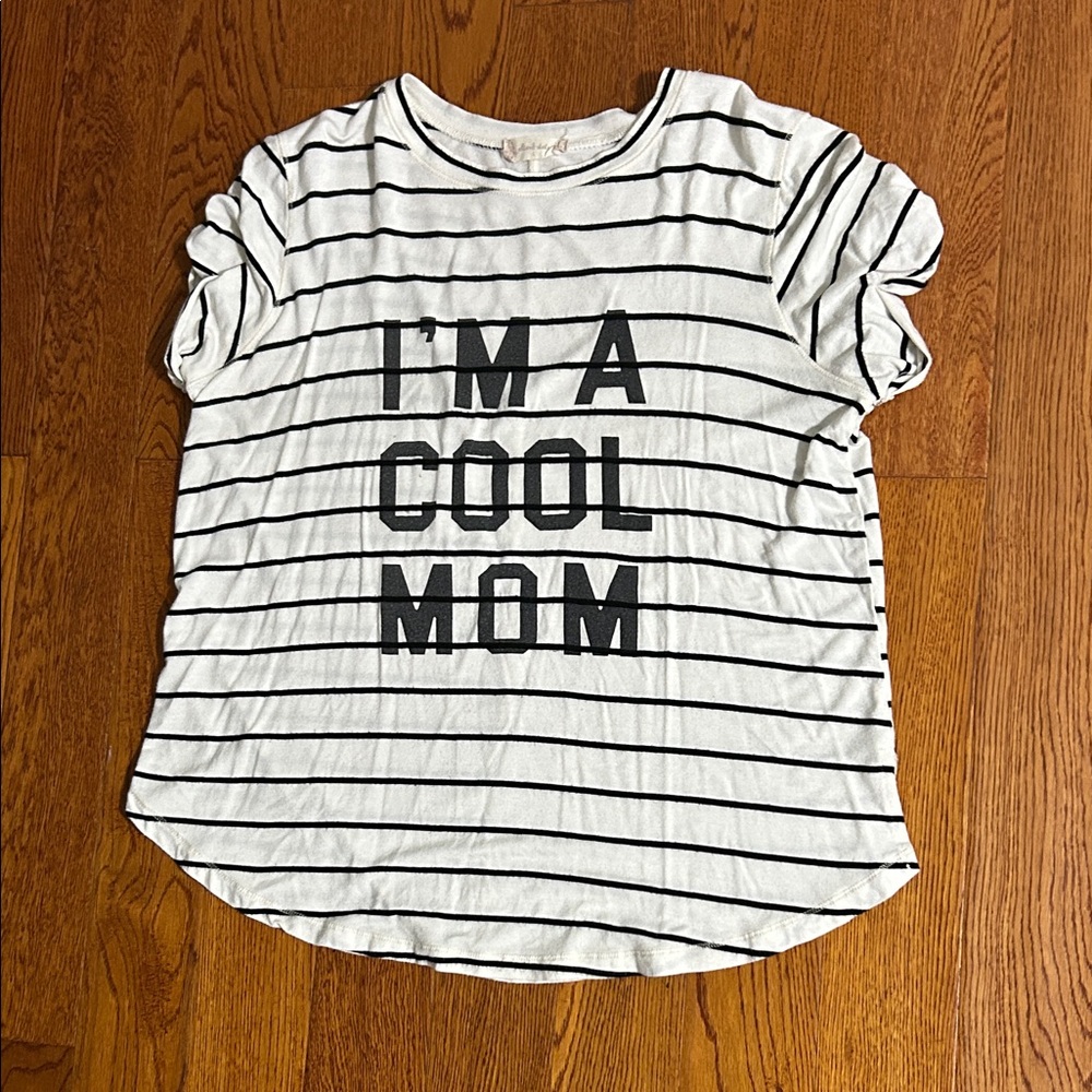 Altar'd State Black and White Striped Tee